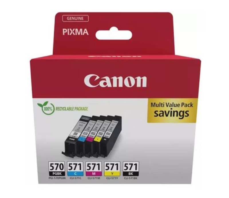 Tinta Canon Multipack PGI-570 + CLI-571 PGBK/BK/C/M/Y
