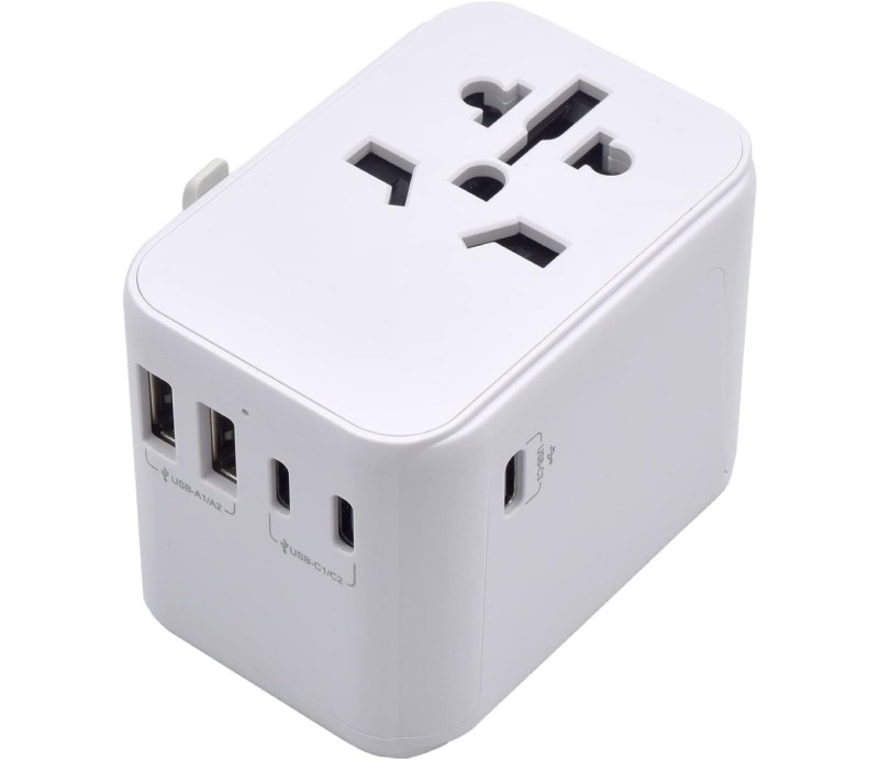Enchufe Universal para Viaje Ewent EW1470 EU/USA/UK/AUS 2 x USB / 3 x USB Tipo C