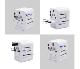 Enchufe Universal para Viaje Ewent EW1470 EU/USA/UK/AUS 2 x USB / 3 x USB Tipo C