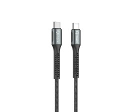 Cable USB Tipo C a Tipo C Qcharx Prague 3A 60W 1m Aleacion Aluminio - Negro