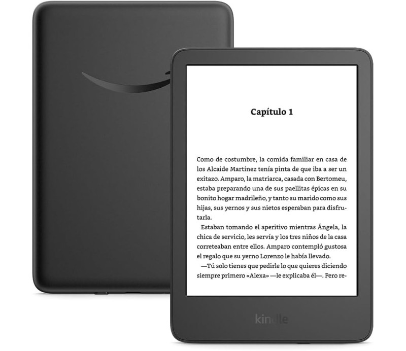 Libro Electronico Amazon Kindle (2024) 6" E-book Reader Luz Integrada - Negro