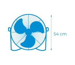 Ventilador EDM Industrial de Suelo Negro 100W aspas 33935