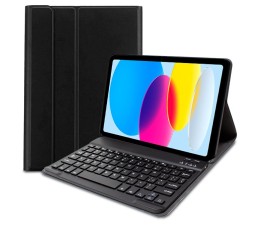 Funda con Teclado Cool Apple iPad (2022 / 2024) de 10,9" (10º Gen) / iPad 11 2025 (A16) - Polipiel Negro
