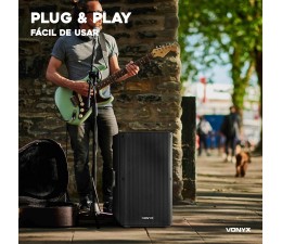 Altavoz Bluetooth Vonyx VSA700 1000W (500W) USB/Aux. con Microfonos