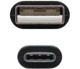 Cable USB Tipo A a Tipo C Nanocable 1M - Negro 10.01.2101