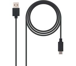 Cable USB Tipo A a Tipo C Nanocable 1M - Negro 10.01.2101