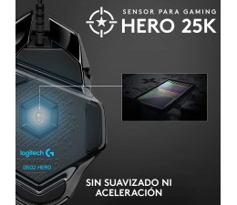 Raton Gaming Logitech G502 Hero Optico USB - Negro