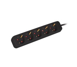Regleta Lanberg 5 Tomas Schuko 1.5m - Negro PS0-05F-0150-B