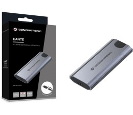 Caja Externa Carcasa Disco Duro Conceptronic Dante HD para SSD M.2 NVME USB Tipo C 3.2 DANTE05G