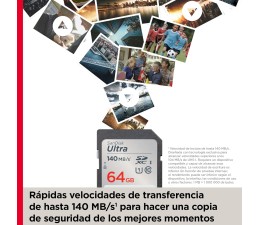 Memoria SD SDXC Sandisk Ultra 128GB SDSDUNB-128G-GN6IN