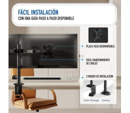 Soporte de Mesa 2 Monitores 13"-32" Ewent EW1512