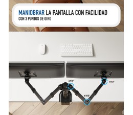 Soporte de Mesa 2 Monitores 13"-32" Ewent EW1512