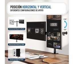 Soporte de Mesa 2 Monitores 13"-32" Ewent EW1512