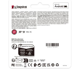 Memoria MicroSD Kingston Canvas Select Plus Gen3 256GB 150MB/s SDCS3/256gb