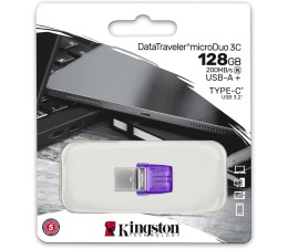 Pendrive Memoria USB-C 3.2 Kingston Microduo 3C OTG DTDUO3CG3 128GB