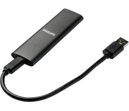 Disco Duro Externo M.2 Philips 1TB USB-C/USB3.0 540MB/s Ultra Slim - Gris