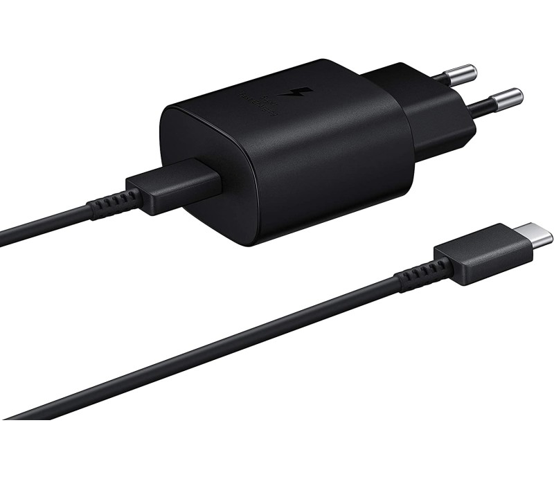 Cargador Original Samsung EP-TA800 Quick Charge 25W USB-C con Cable 1m Bulk (Sin caja)- Negro