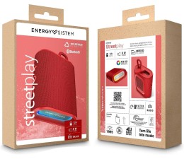 Altavoz Energy Sistem Streetplay 8W Bluetooth 5.4 Portable - Rojo Cherry