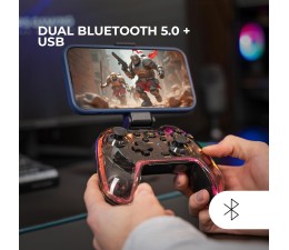 Mando Gamepad Bluetooth Mars Gaming MGP-BT2 BT5.0 USB-C RGB