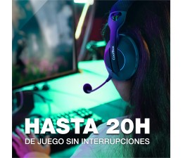 Auriculares Gaming Coolbox WB01-B RGB BT 5.4 USB-C 2.4GHz Jack 3.5mm - Blanco