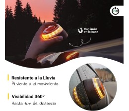 Baliza V16 Ebox EB2503 Homologada DGT Geolocalizada IoT Base Magnética Negro