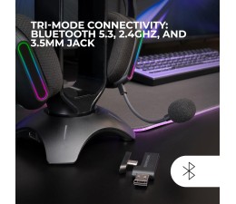 Auriculares Gaming Mars Gaming MHWPRO 7.1 BT 2.4GHz Jack 3.5mm - Negro