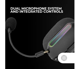 Auriculares Gaming Mars Gaming MHWPRO 7.1 BT 2.4GHz Jack 3.5mm - Negro