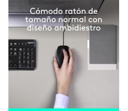 Teclado + Raton Logitech MK120 Cable USB
