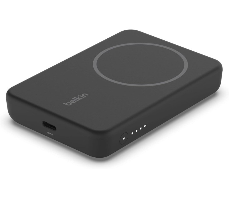 Bateria Externa Powerbank Belkin BPD004BTBK BoostCharge 5000mAh Wireless Magnetica USB-C - Negra