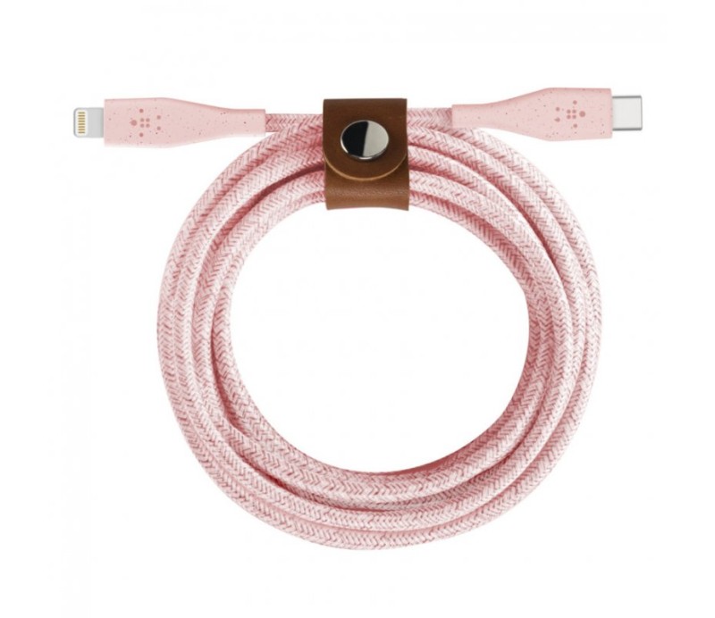 Cable USB Belkin Tipo C a Lightning 1m Trenzado CAA011DS1MPK - Rosa