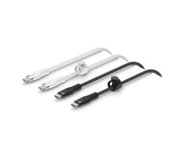 Cable USB Belkin Tipo C a Tipo C Pack de 2 BoostCharge CAB011BT1MBW2PK 1m Trenzado - Blanco
