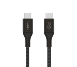 Cable USB Belkin Tipo C a Tipo C Boost Charge 1m 240W CAB015BT1MBK Trenzado - Negro