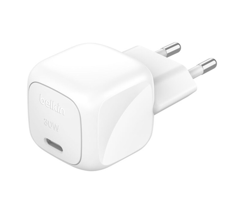 Cargador Original Belkin WCA008KQWH Boost Charge USB-C 30 W - Blanco