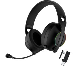 Auriculares Gaming Coolbox WB01 RGB BT 5.4 USB-C 2.4GHz Jack 3.5mm - Negro