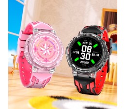 Smartwatch Cool Clever ( Llamadas, Salud, Deporte) - Silicona Rosa