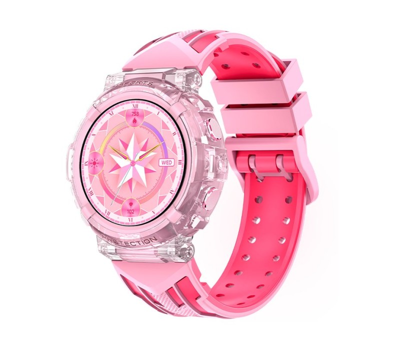 Smartwatch Cool Clever ( Llamadas, Salud, Deporte) - Silicona Rosa