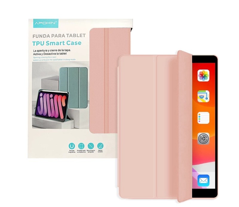 Funda Apokin Tablet Samsung S6 Lite 2022 con soporte Lapiz 02916 Rosa