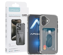 Funda Apokin Apple iPhone 17 con Tarjetero FU98001 Transparente