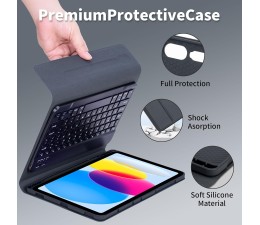 Funda con Teclado y Raton para iPad 10º Gen 10.9" / iPad 11º Gen A16 11" 2025 - Negro
