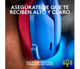 Auriculares Gaming Logitech G435 LIGHTSPEED Wireless Inalambrico 2.4GHz - Azul/Rosa