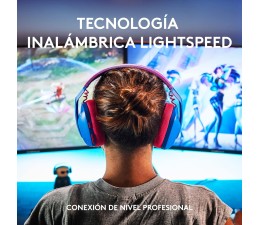Auriculares Gaming Logitech G435 LIGHTSPEED Wireless Inalambrico 2.4GHz - Azul/Rosa