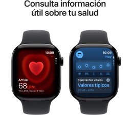 Smartwatch Apple Watch Series 11 GPS + Celular 46mm MFC44QL/A Aluminio Negro con Correa Sport Negro