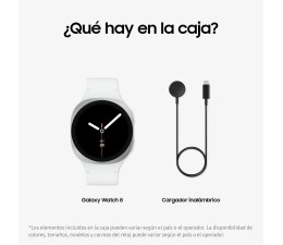 Smartwatch Samsung Galaxy Watch 8 44mm LTE SM-L335FZS - Plata / Blanco