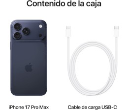 Smartphone Apple iPhone 17 Pro Max 512GB - Azul Oscuro