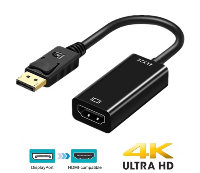Adaptador 4K DisplayPort DP Macho a HDMI Hembra con cable