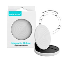 Soporte Apokin con Magsafe Plegable + Anilla Metalica Adhesiva 98575-02 - Blanco