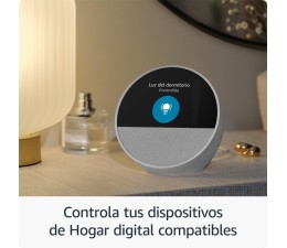 Altavoz Inteligente Amazon Echo Spot con Reloj Desperatdor (2024) - Negro