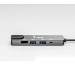 HUB Docking Station USB Tipo C Equip 5 en 1 HDMI / RJ45 / USB 3.2 / 100W 133489