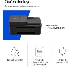 Impresora Multifuncion HP Deskjet 4320 Wifi - Negro