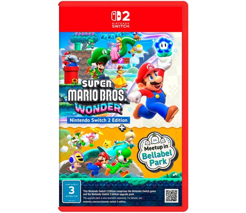 Juego Switch 2 Nintendo Super Mario Bros Wonder + Encuentro en el Parque Belabel